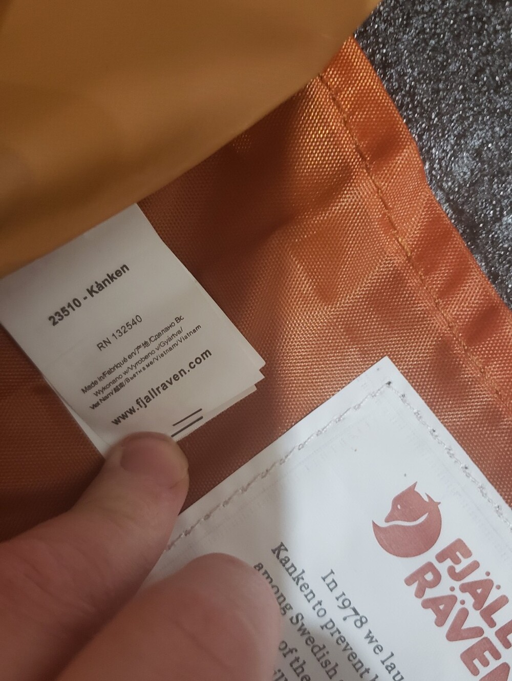 Mini FJall Raven Backpack In Mustard/ Rust - Picture 8 of 11